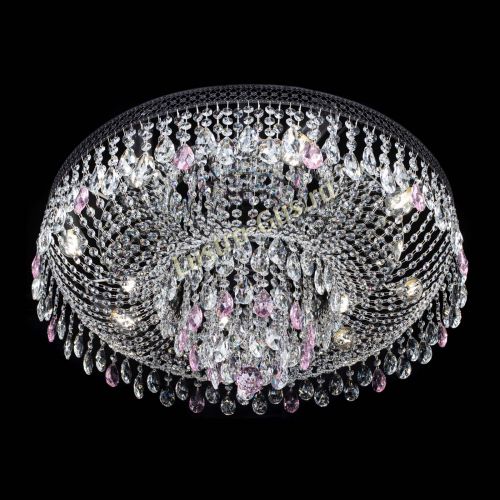 Люстра Венеция Кольцо Черная №8 розовая в Самаре Гусь Хрустальный