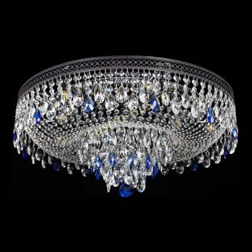 Люстра Венеция Кольцо Черная №8 синяя в Самаре Гусь Хрустальный