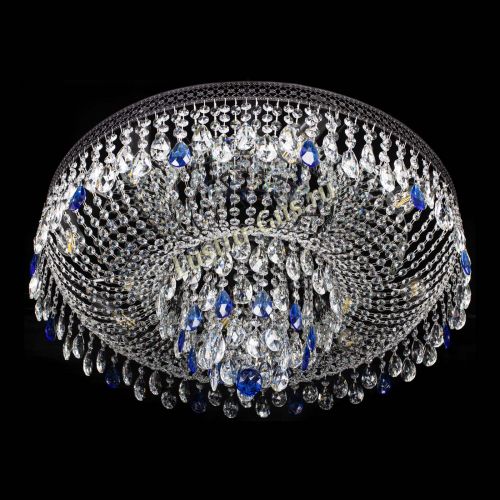 Люстра Венеция Кольцо Черная №8 синяя в Самаре Гусь Хрустальный