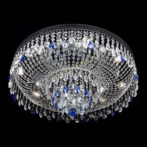 Люстра Венеция Кольцо Черная №8 синяя в Самаре Гусь Хрустальный