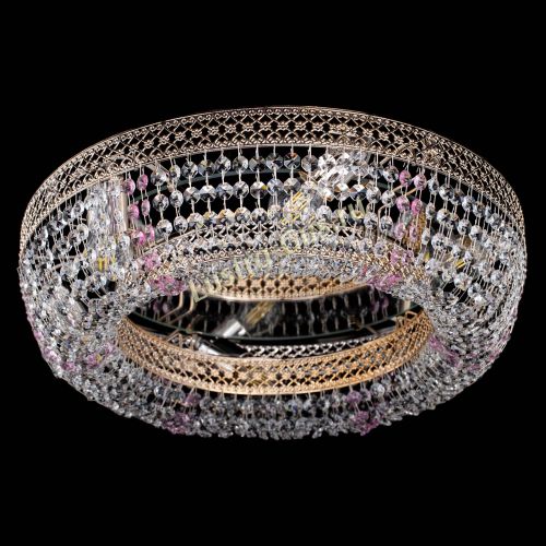 Люстра Венеция Кольцо розовая в Самаре Гусь Хрустальный