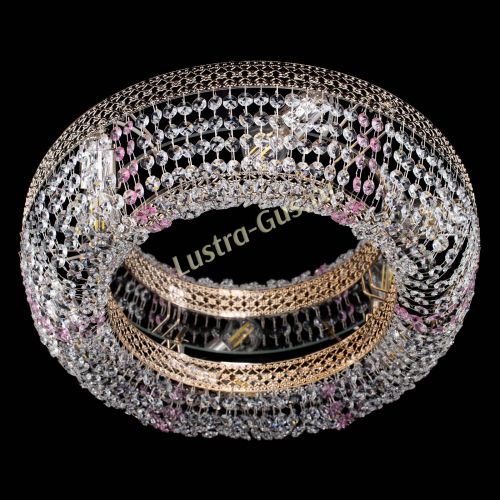 Люстра Венеция Кольцо розовая в Самаре Гусь Хрустальный