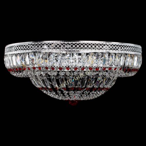 Люстра Венеция Купол пластинка 600 Красная в Самаре Гусь Хрустальный