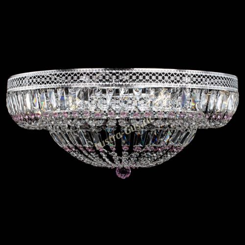 Люстра Венеция Купол пластинка 600 Розовая в Самаре Гусь Хрустальный