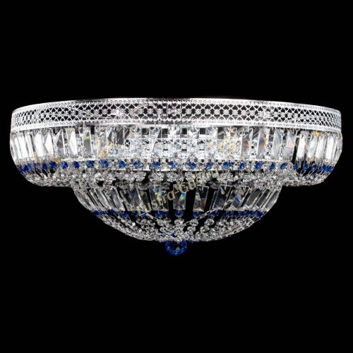 Люстра Венеция Купол пластинка 600 Синяя в Самаре Гусь Хрустальный