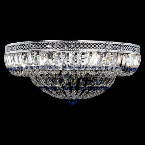 Люстра Венеция Купол пластинка 600 Синяя в Самаре Гусь Хрустальный