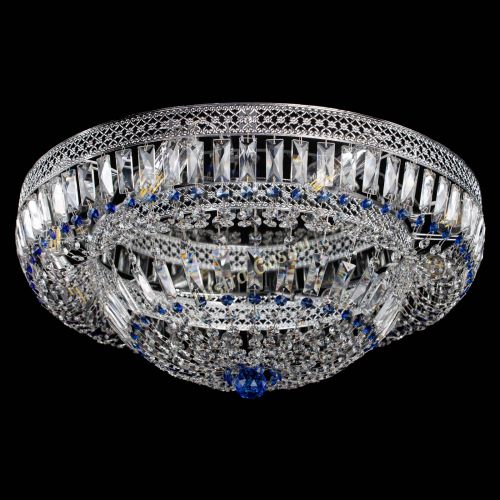 Люстра Венеция Купол пластинка 600 Синяя в Самаре Гусь Хрустальный