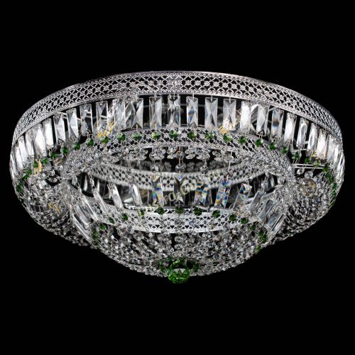 Люстра Венеция Купол пластинка 600 Зеленая в Самаре Гусь Хрустальный