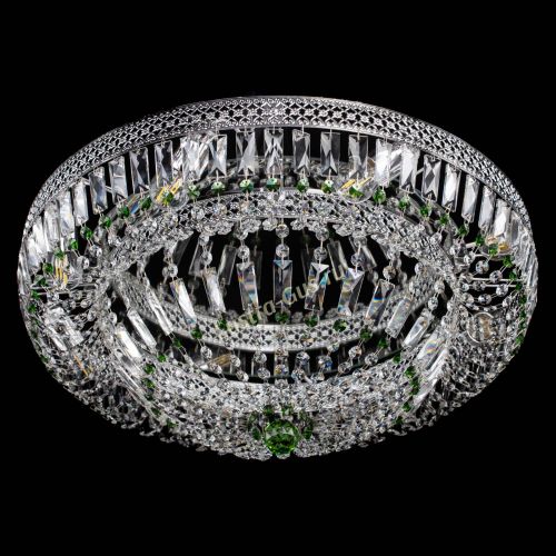 Люстра Венеция Купол пластинка 600 Зеленая в Самаре Гусь Хрустальный