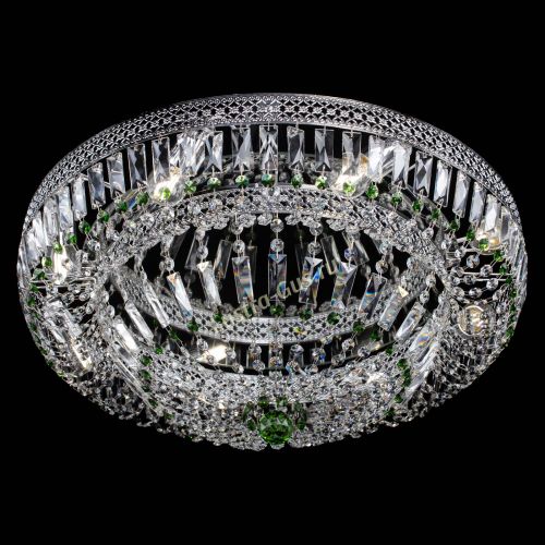 Люстра Венеция Купол пластинка 600 Зеленая в Самаре Гусь Хрустальный