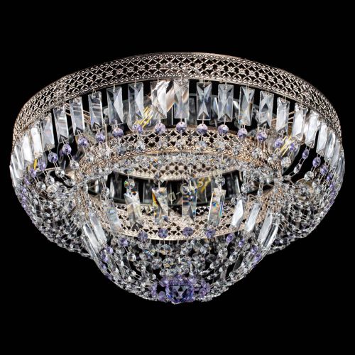 Люстра Венеция Купол пластинка Фиолетовая в Самаре Гусь Хрустальный