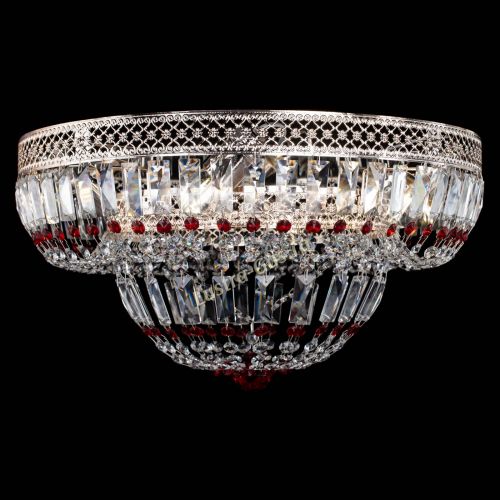 Люстра Венеция Купол пластинка Красная в Самаре Гусь Хрустальный