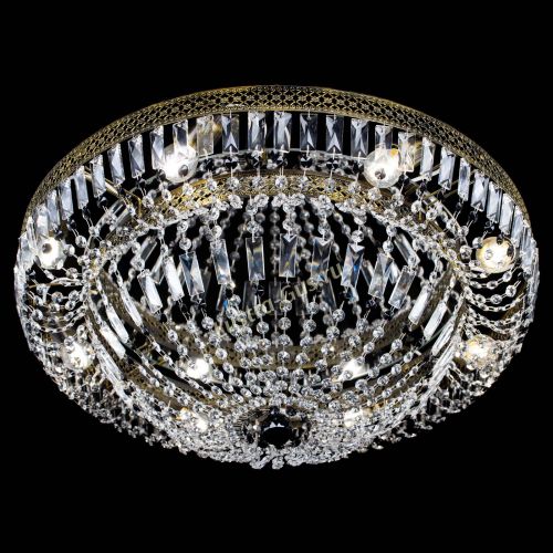 Люстра Венеция Купол пластинка под бронзу Черная в Самаре Гусь Хрустальный