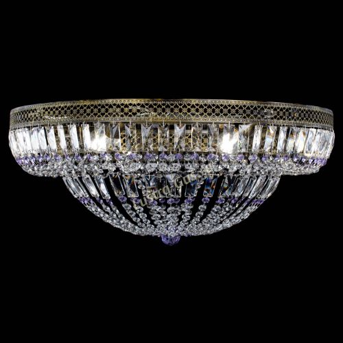 Люстра Венеция Купол пластинка под бронзу Фиолетовая в Самаре Гусь Хрустальный