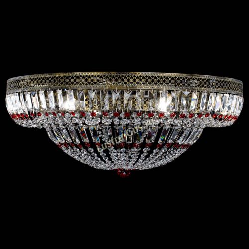 Люстра Венеция Купол пластинка под бронзу Красная в Самаре Гусь Хрустальный