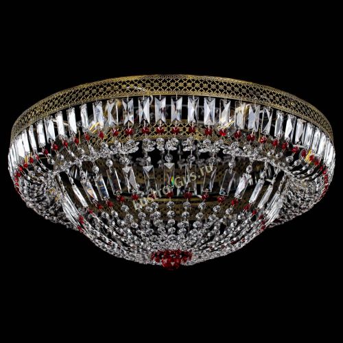 Люстра Венеция Купол пластинка под бронзу Красная в Самаре Гусь Хрустальный