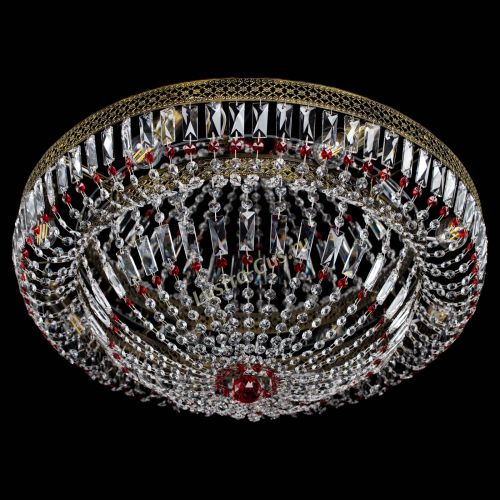 Люстра Венеция Купол пластинка под бронзу Красная в Самаре Гусь Хрустальный