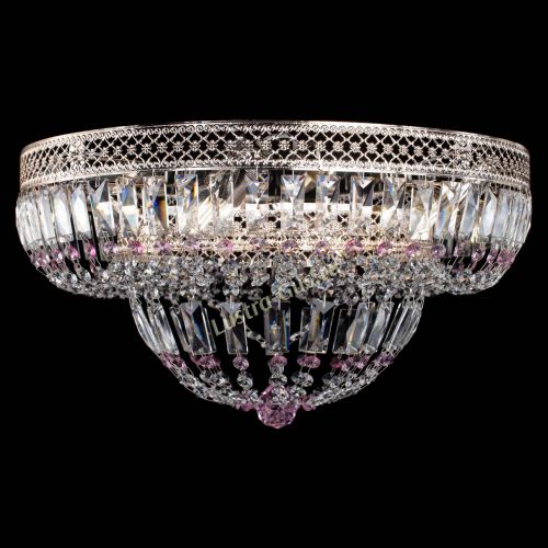 Люстра Венеция Купол пластинка Розовая в Самаре Гусь Хрустальный