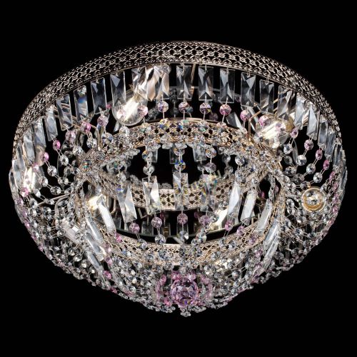 Люстра Венеция Купол пластинка Розовая в Самаре Гусь Хрустальный