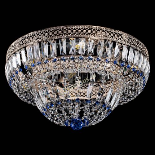 Люстра Венеция Купол пластинка Синяя в Самаре Гусь Хрустальный