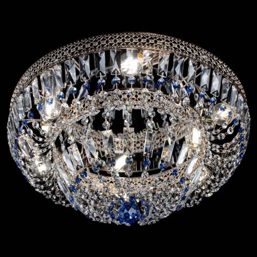 Люстра Венеция Купол пластинка Синяя в Самаре Гусь Хрустальный