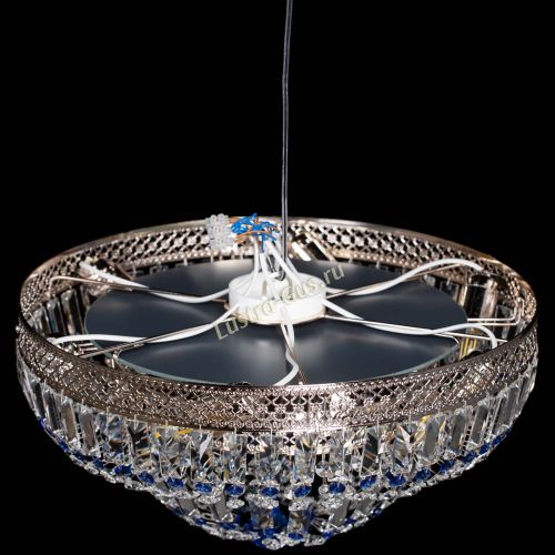 Люстра Венеция Купол пластинка Синяя в Самаре Гусь Хрустальный