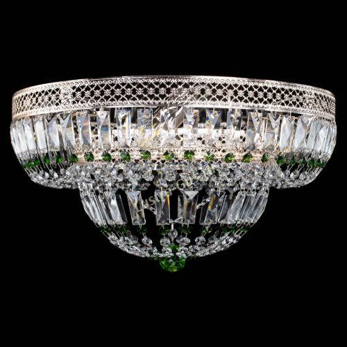 Люстра Венеция Купол пластинка Зеленая в Самаре Гусь Хрустальный