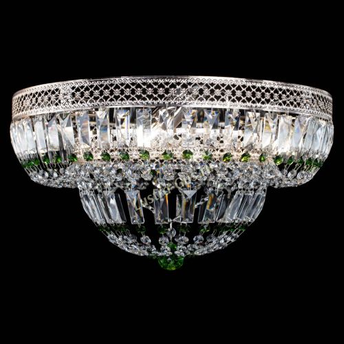 Люстра Венеция Купол пластинка Зеленая в Самаре Гусь Хрустальный