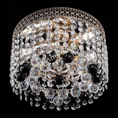 Люстра Венеция шар №2 черная в Самаре Гусь Хрустальный