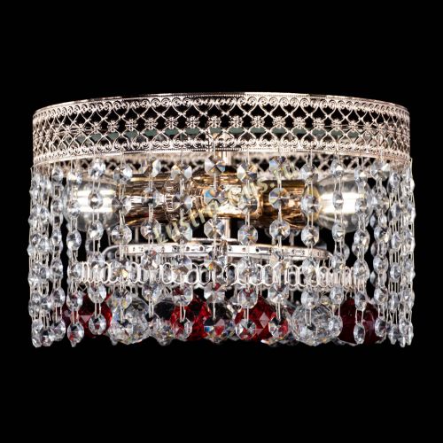 Люстра Венеция шар №2 красная в Самаре Гусь Хрустальный