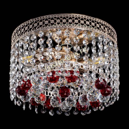 Люстра Венеция шар №2 красная в Самаре Гусь Хрустальный