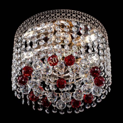 Люстра Венеция шар №2 красная в Самаре Гусь Хрустальный