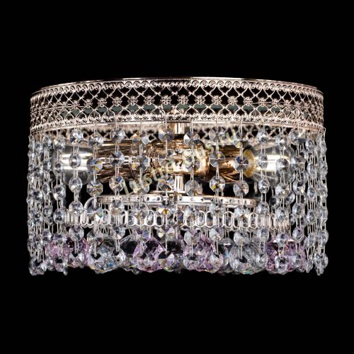 Люстра Венеция шар №2 розовая в Самаре Гусь Хрустальный