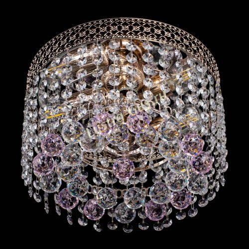 Люстра Венеция шар №2 розовая в Самаре Гусь Хрустальный