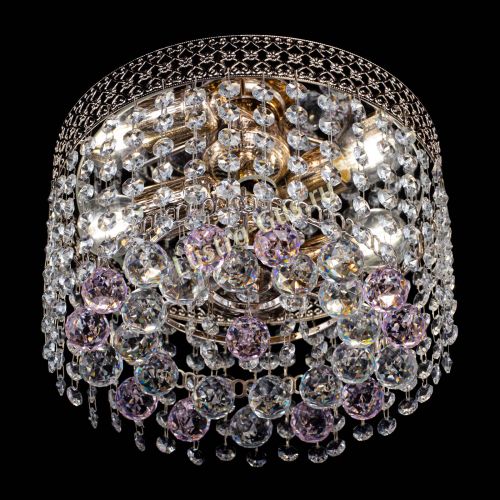 Люстра Венеция шар №2 розовая в Самаре Гусь Хрустальный