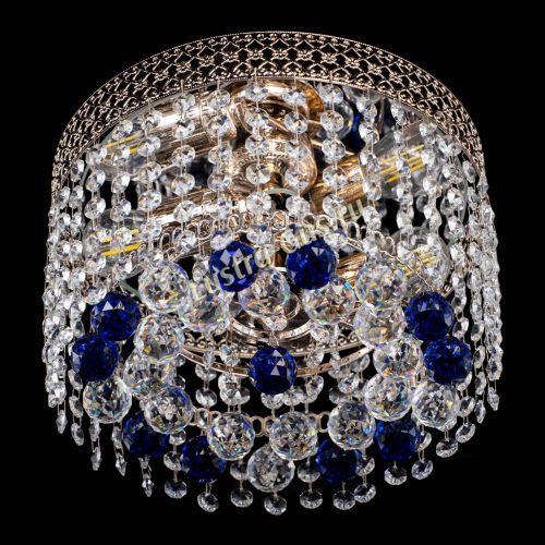 Люстра Венеция шар №2 синяя в Самаре Гусь Хрустальный