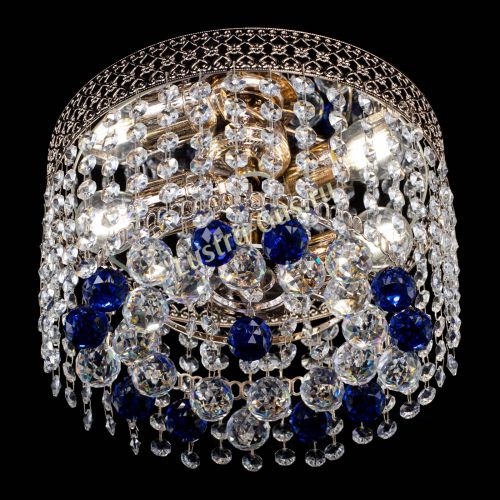 Люстра Венеция шар №2 синяя в Самаре Гусь Хрустальный