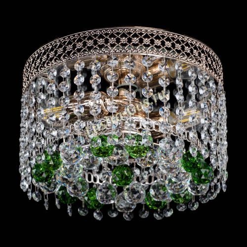 Люстра Венеция шар №2 зеленая в Самаре Гусь Хрустальный