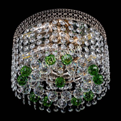 Люстра Венеция шар №2 зеленая в Самаре Гусь Хрустальный