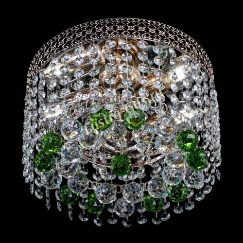 Люстра Венеция шар №2 зеленая в Самаре Гусь Хрустальный
