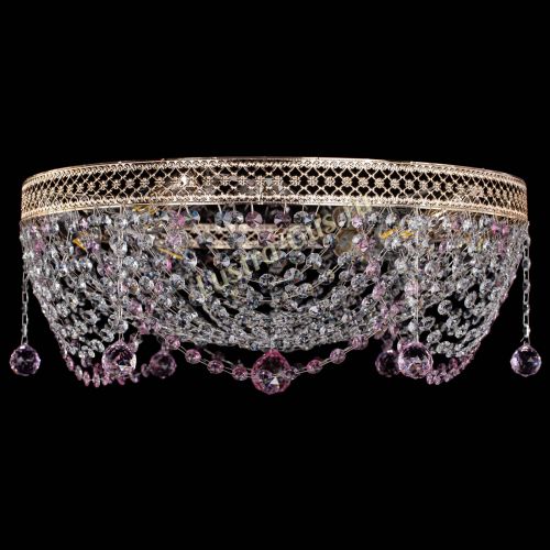 Люстра Венеция Жасмин розовая в Самаре Гусь Хрустальный