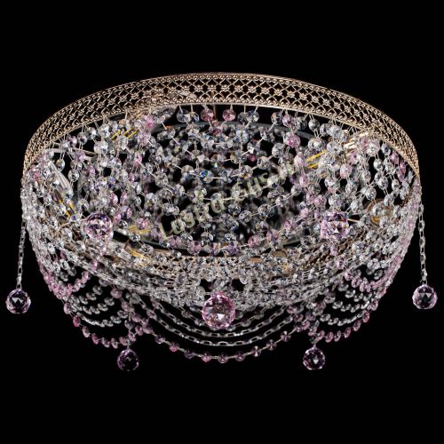 Люстра Венеция Жасмин розовая в Самаре Гусь Хрустальный