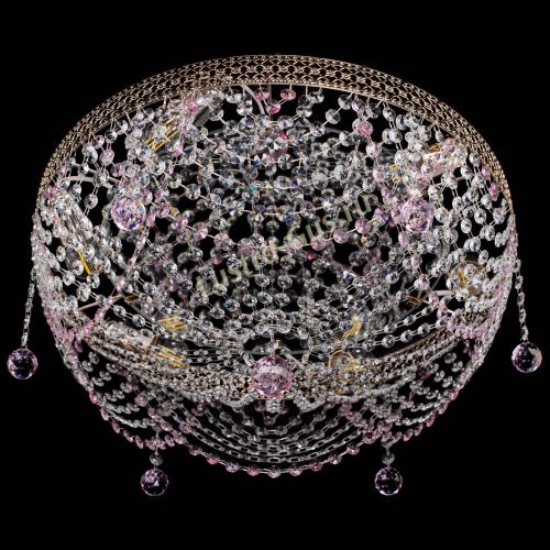 Люстра Венеция Жасмин розовая в Самаре Гусь Хрустальный