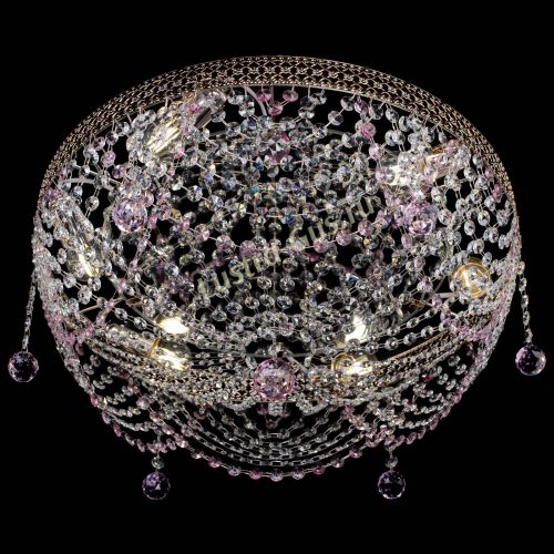 Люстра Венеция Жасмин розовая в Самаре Гусь Хрустальный