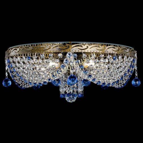 Люстра Виктория Синяя под бронзу в Самаре Гусь Хрустальный