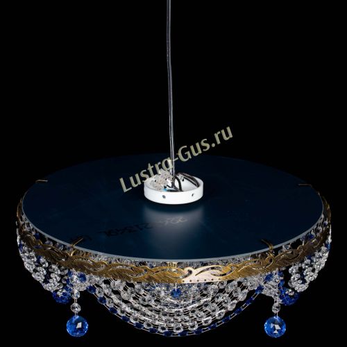 Люстра Виктория Синяя под бронзу в Самаре Гусь Хрустальный