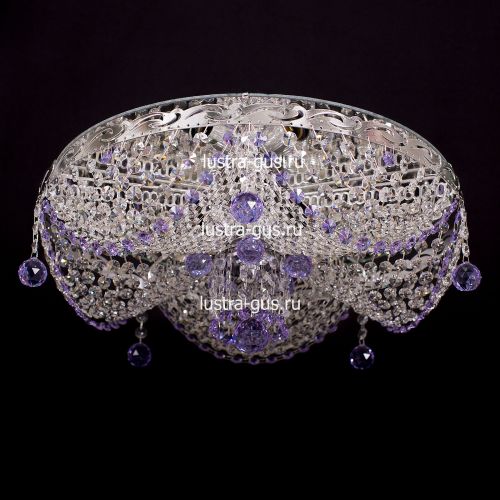 Люстра Виктория сиреневая в Самаре Гусь Хрустальный
