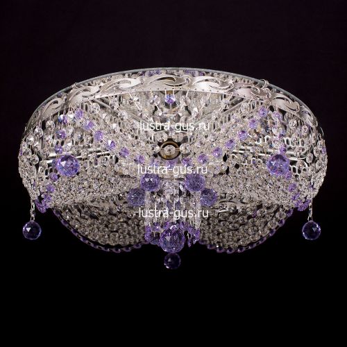 Люстра Виктория сиреневая в Самаре Гусь Хрустальный