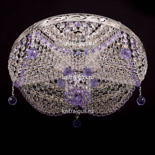 Люстра Виктория сиреневая в Самаре Гусь Хрустальный