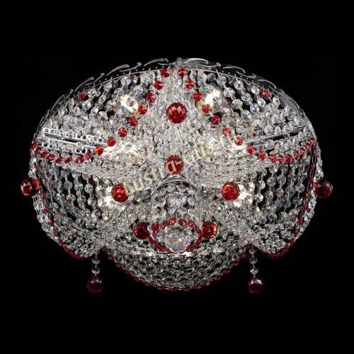 Люстра Виктория красная в Самаре Гусь Хрустальный